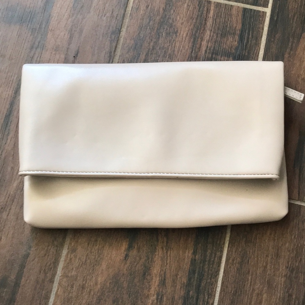 Pleather clutch with deep pocket
